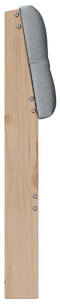 vidaXL Ταπετσαρισμένο κεφαλάρι Ανοιχτό γκρι 100 cm