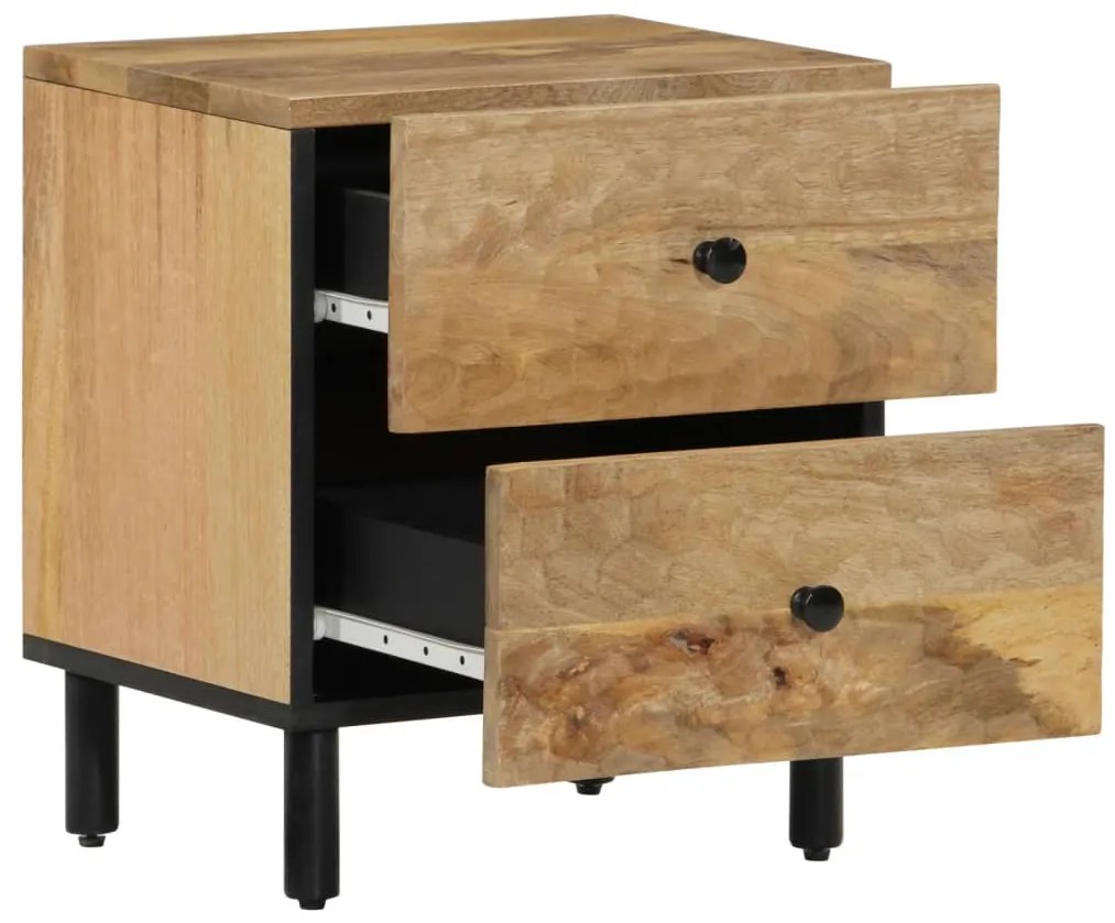 vidaXL Κομοδίνα 2 τεμ. 40 x 33 x 46 εκ. από Μασίφ Ξύλο Μάνγκο