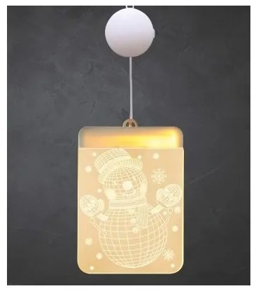 Διακοσμητικό Φωτιστικό Χιονάνθρωπος LED 3D Λευκό Ακρυλικό Μπαταρία 27-00524 Panagoulas 27-00524 Λευκό