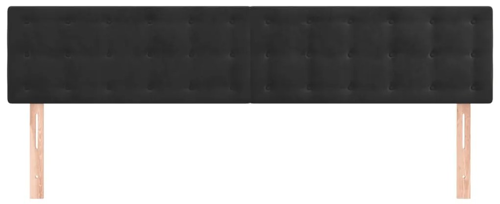 vidaXL Κεφαλάρια Κρεβατιού 2 τεμ. Μαύρο 100x5x78/88 εκ. Βελούδινο