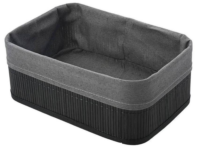 Καλάθι Αποθήκευσης (30x20x12) Estia Bamboo Essentials Black 02-19693
