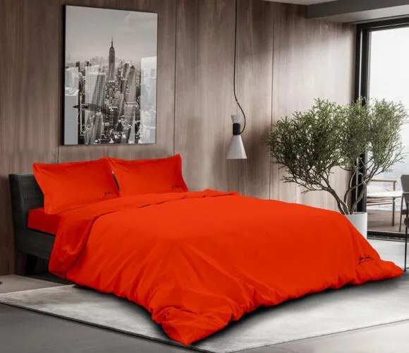 Makis Tselios Home Σετ Παπλωματοθήκη Υπέρδιπλη 220X240cm Lor Orange Nuovo