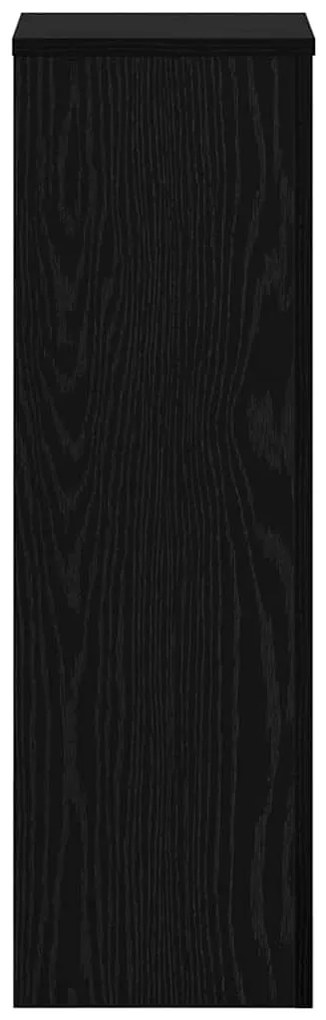 vidaXL Βάση φυτών 2 pcs Μαύρη Οξυά 25 x 25 x 80 cm Επεξεργασμένο ξύλο