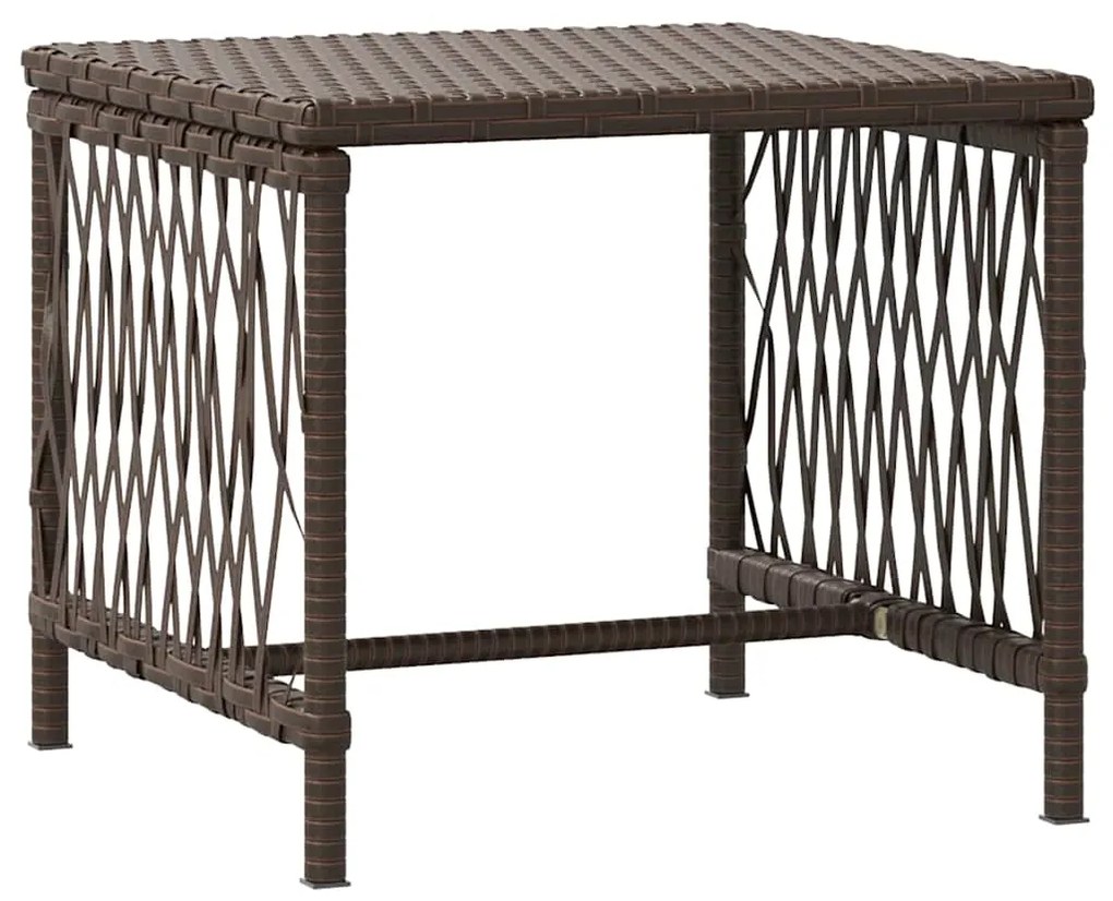 vidaXL Ξαπλώστρα 2-πρόσωπο 2 pcs Καφέ 35 x 35 x 32 εκ. συνθετικό ρατάν