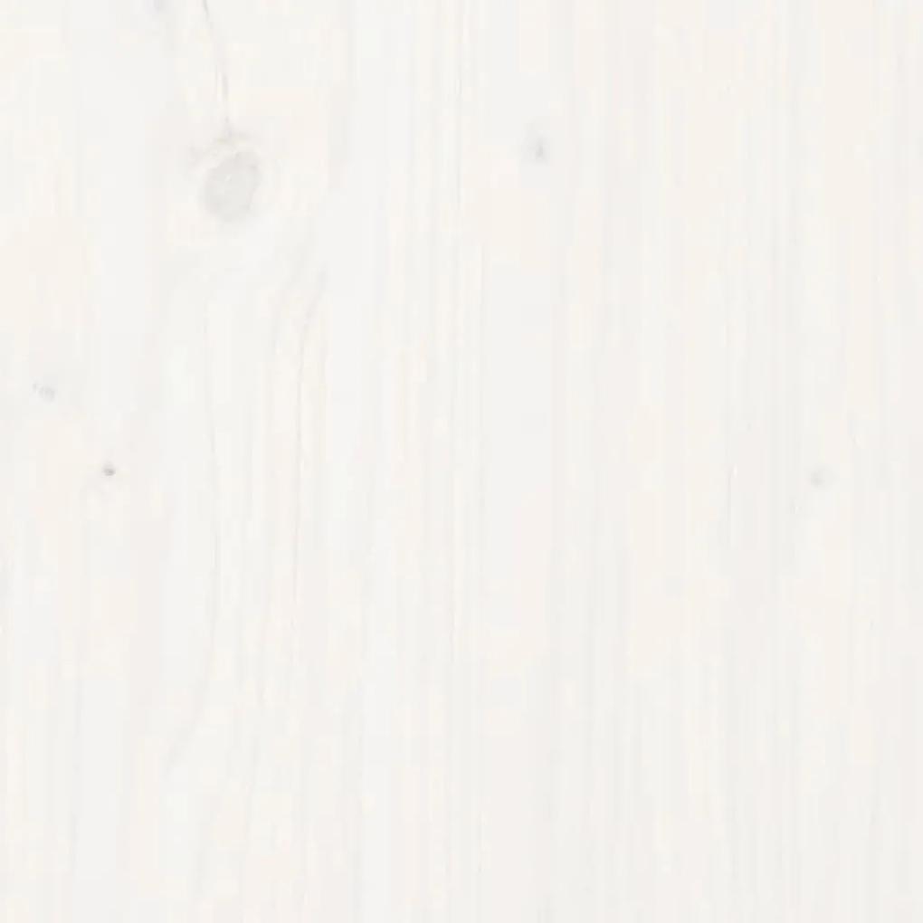 Παπουτσοθήκη Λευκό 110 x 38 x 45,5 εκ. από Μασίφ Ξύλο Πεύκου - Λευκό