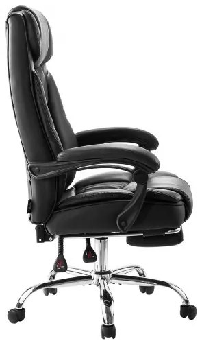 VEVOR Executive Chair High Back Office Chair with Footrest Lumbar Pillow Black