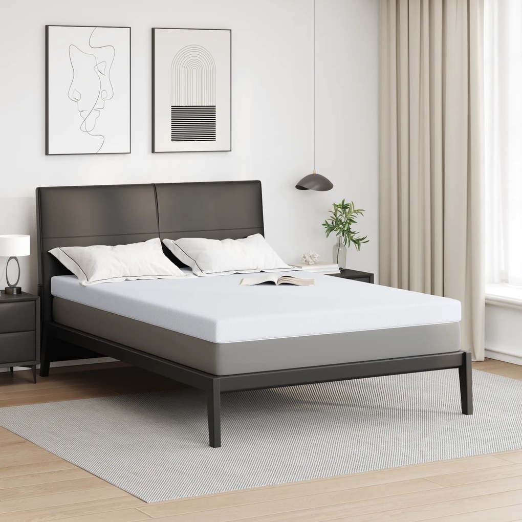 vidaXL Στρώματα Λευκό 140 x 200 cm 100% ύφασμα πολυεστέρα με τζακάρ
