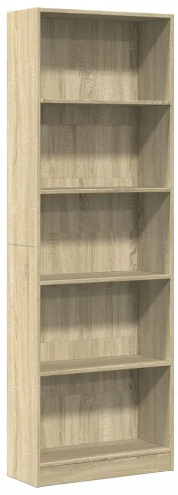 vidaXL Βιβλιοθήκη Sonoma Δρυς 60x24x176 εκ. από Επεξεργασμένο Ξύλο