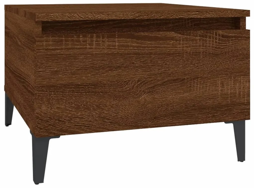 vidaXL Τραπεζάκια Σαλονιού 2 τεμ Καφέ Δρυς 50x46x35 εκ. Επεξ. Ξύλο
