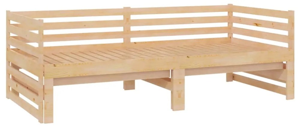vidaXL Καναπές Κρεβάτι Συρόμενος 2x(90x200) εκ. από Μασίφ Ξύλο Πεύκου