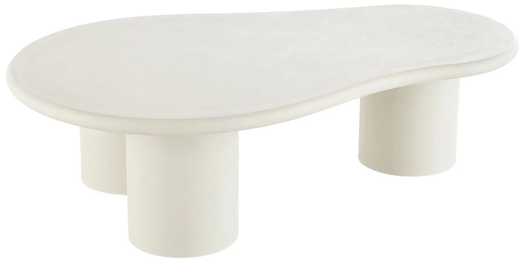 Palmera Coffee Table Εκρού W80xL120xΗ35 cm Ξύλο Με Όψη Τσιμέντου NORDIC HOUSE