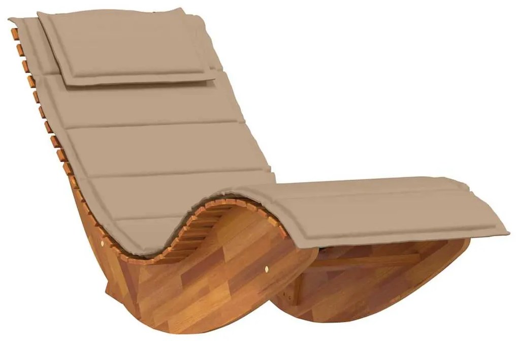vidaXL Ξαπλώστρα 2 pcs Καφέ 60 x 154 x 74εκ Μασίφ ξύλο ακακίας