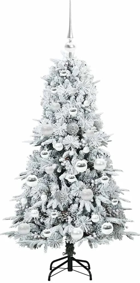 vidaXL Τεχνητό Χριστουγεννιάτικο Δέντρο με Άξονα με βάση Λευκό 120 cm