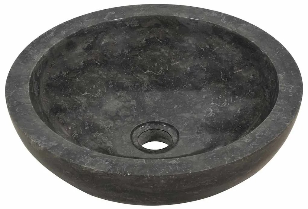 vidaXL Νιπτήρας Μαύρος 40 x 12 εκ. Μαρμάρινος