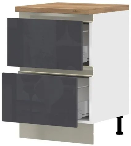 Επιδαπέδιο ντουλάπι Trinity R60-2M BOX-Anthraki Gualistero - 60.00Χ58.00Χ90.50cm