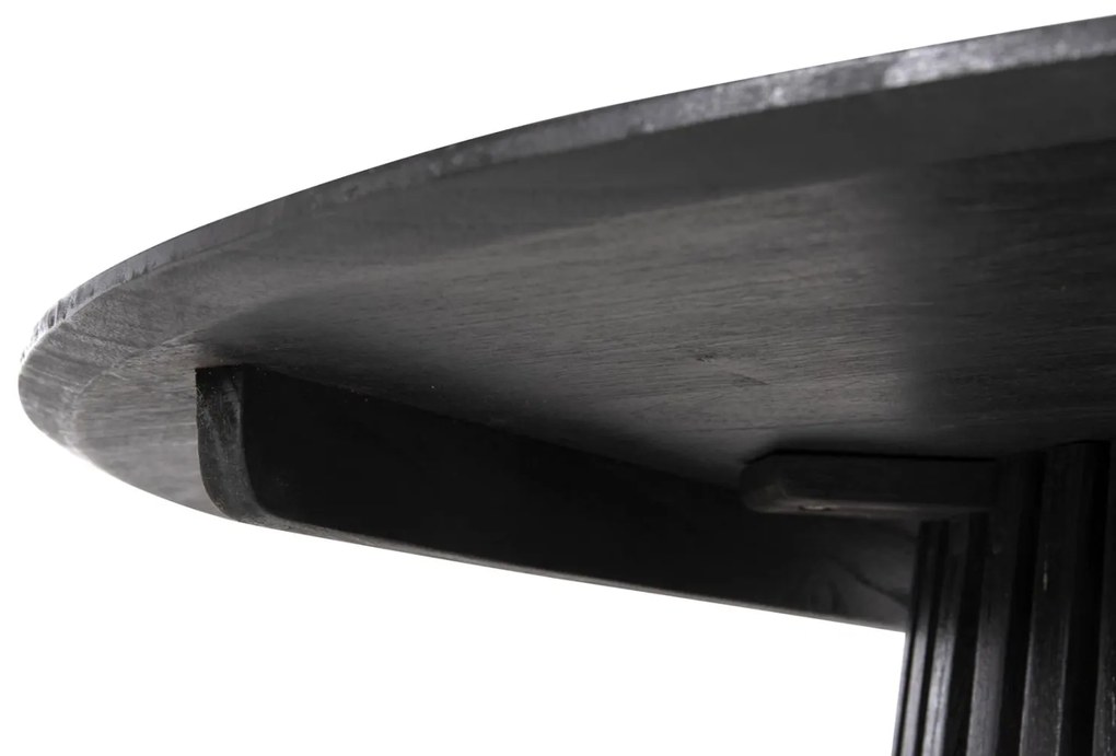 ΤΡΑΠΕΖΙ ΤΡΑΠΕΖΑΡΙΑΣ FRANTZ ΜΑΣΙΦ MINDI ΞΥΛΟ ΣΕ ΜΑΥΡΟ Φ150x75Υεκ