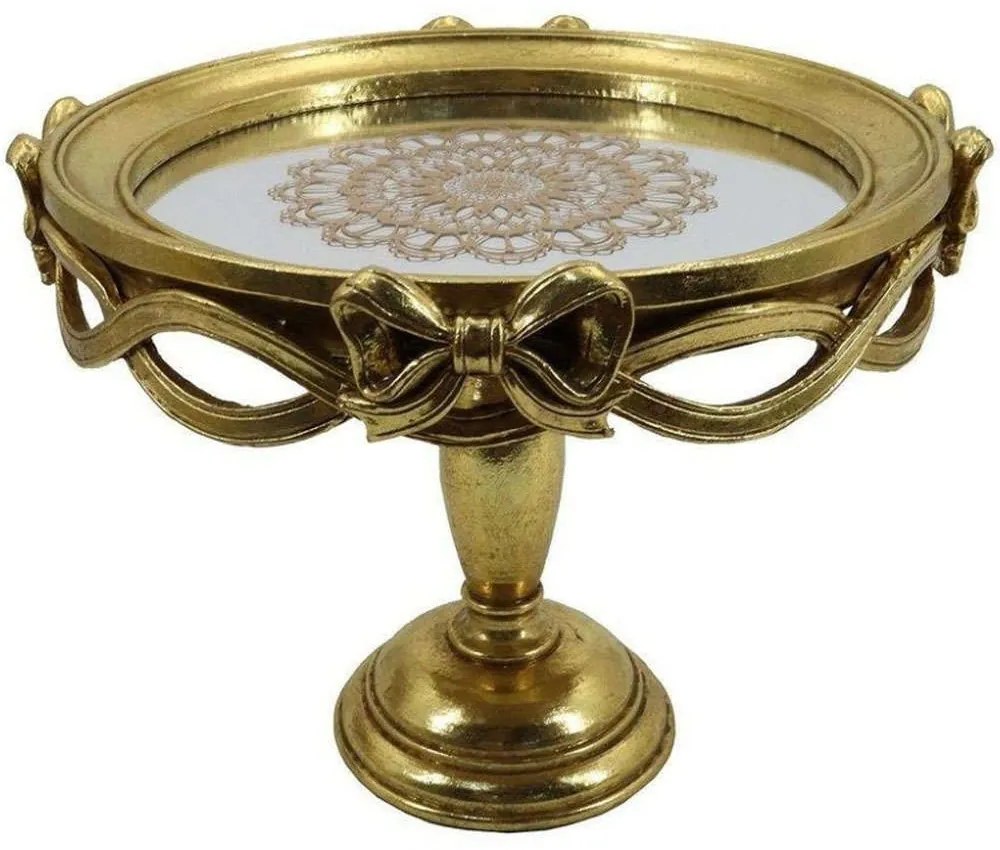 Διακοσμητικός Δίσκος XL23117079 Φ25,5x19,7cm Gold Oriana Ferelli® Polyresin