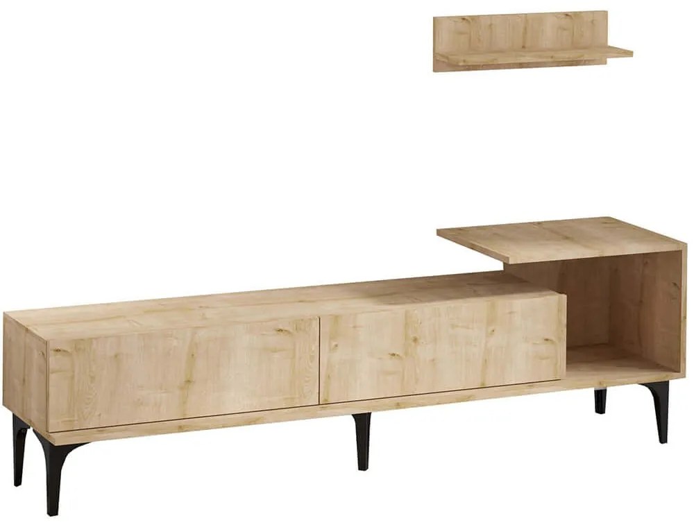 Σύνθεση Τηλεόρασης Lia 393MRD1109 180x35x65cm Oak