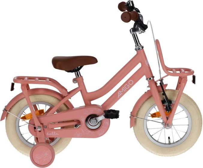 Bella 12 Inch 21 cm Girls Coaster Brake SalmonAMIGO