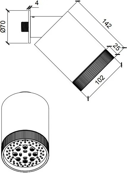 Κεφαλή ντουζ Beam Multijet Almar-Mauro