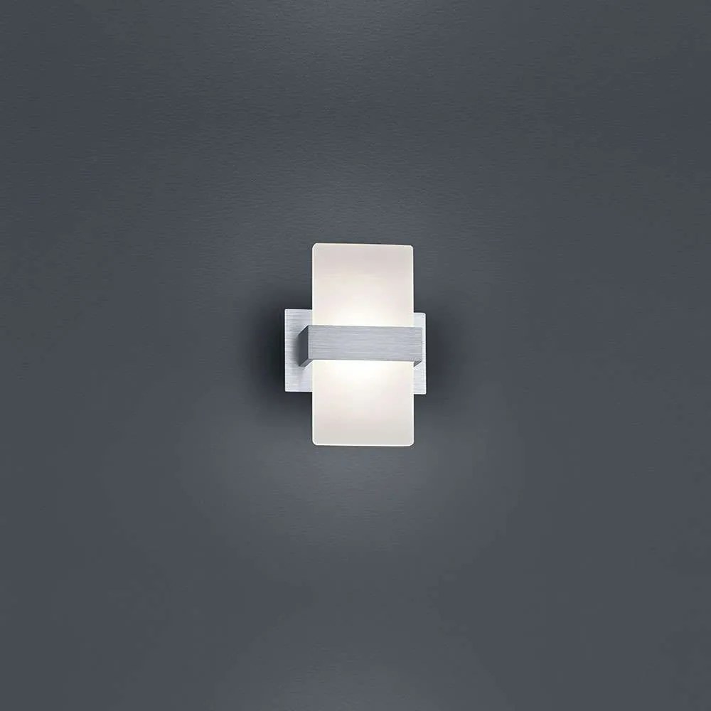 Φωτιστικό Τοίχου-Απλίκα Led Platon 430Lm 13x18x9cm Brushed Aluminium-White 274670105 Trio Lighting Aluminium