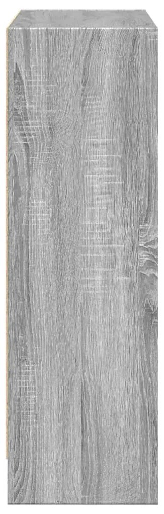 vidaXL Βιβλιοθήκη Γκρι Sonoma 80x24x76 εκ. από Επεξεργασμένο Ξύλο