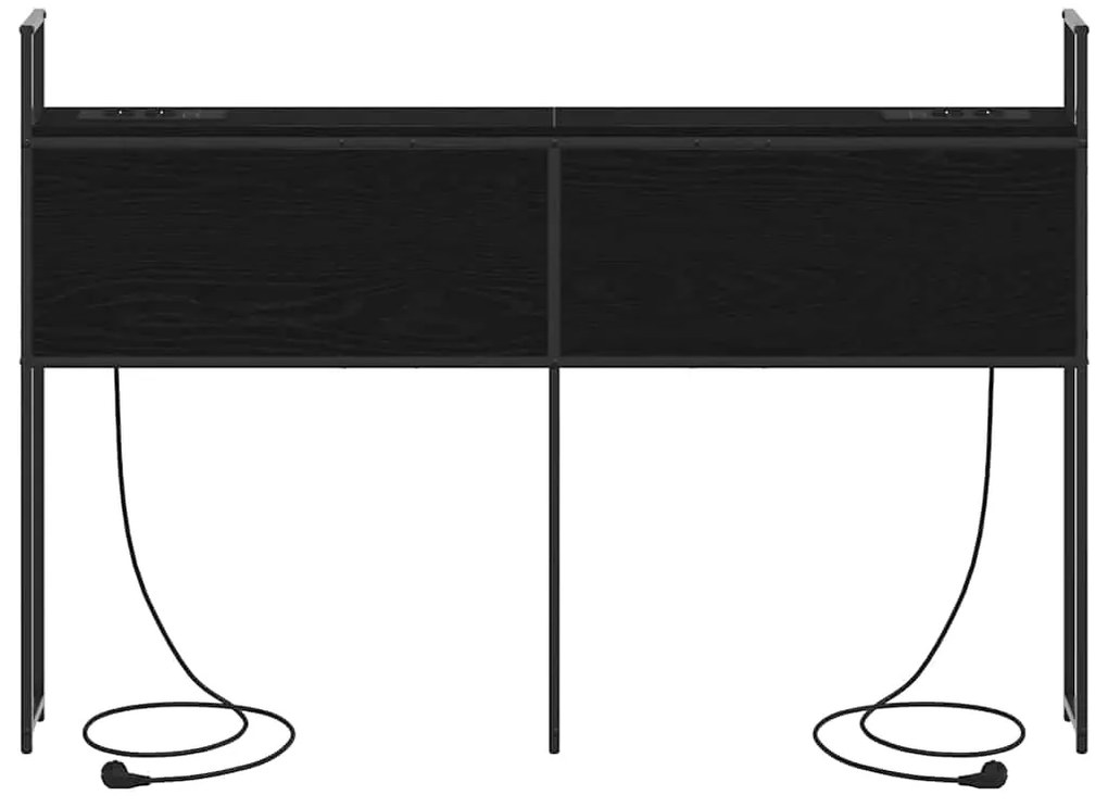 vidaXL Κεφαλάρι Αποθήκης Μαύρη δρυς 150 cm Επεξεργασμένο ξύλο