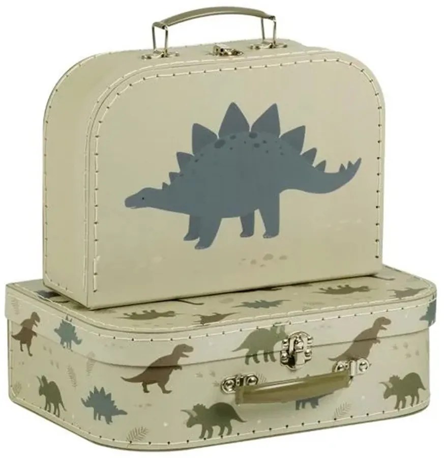 Βαλίτσες Αποθήκευσης (Σετ 2τμχ) Α Little Lovely Company Dinosaurs SCDIGR19