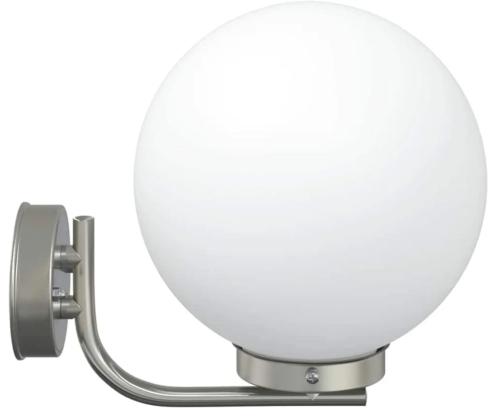 vidaXL Φωτιστικό Τοίχου Για Εξωτερικούς Χώρους Ασημί 29 x 25 x 33 εκ.