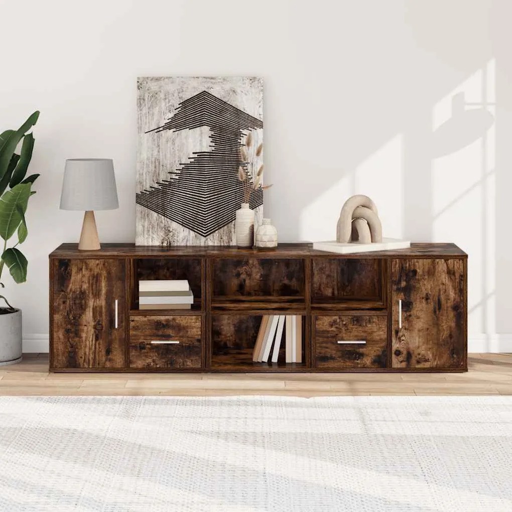 vidaXL Γωνιακό Έπιπλο Καπνιστή δρυς 160x40x45 εκ. από Επεξεργ. Ξύλο