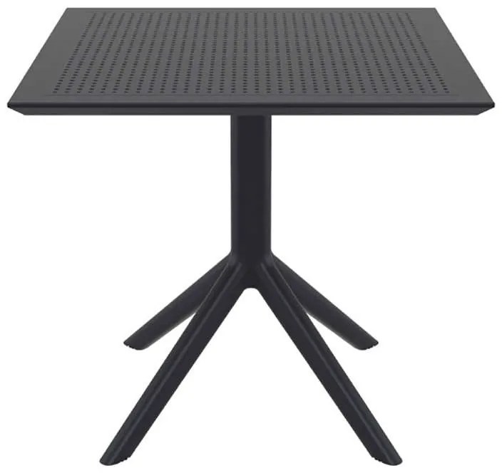 Τραπέζι Sky 80X80X74 Μαύρο Black