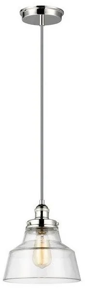 Κρεμαστό Φωτιστικό Οροφής 1xE27 Φ25cm Baskin Elstead Lighting-FE-BASKIN-P-A-PN-Νίκελ Ματ FE-BASKIN-P-A-PN