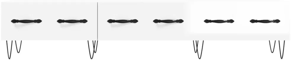 vidaXL Έπιπλο Τηλεόρασης Γυαλ. Λευκό 150x36x30 εκ. Επεξεργασμένο Ξύλο