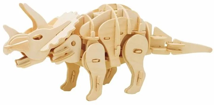ROBOTIME MINI TRICERATOPS D430 Ξύλινο Μηχανικό Puzzle με Αισθητήρα Ήχου