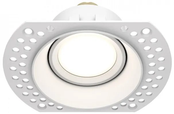 Χωνευτό Σποτ Φωτιστικό Οροφής 1xGU10 Οβάλ Downlight Dot Maytoni DL042-01-RD-W Λευκό