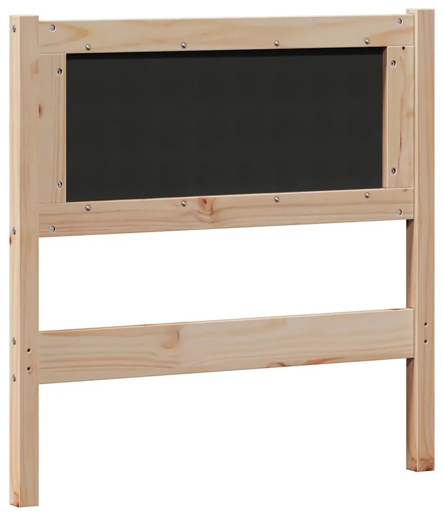 vidaXL Κεφαλάρι Άλλο Καφέ και σκούρο γκρι 80 cm Μασίφ ξύλο πεύκου