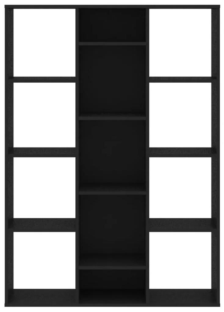 Διαχωριστικό/Βιβλιοθήκη Μαύρο 100x24x140 εκ. από Μοριοσανίδα - Μαύρο