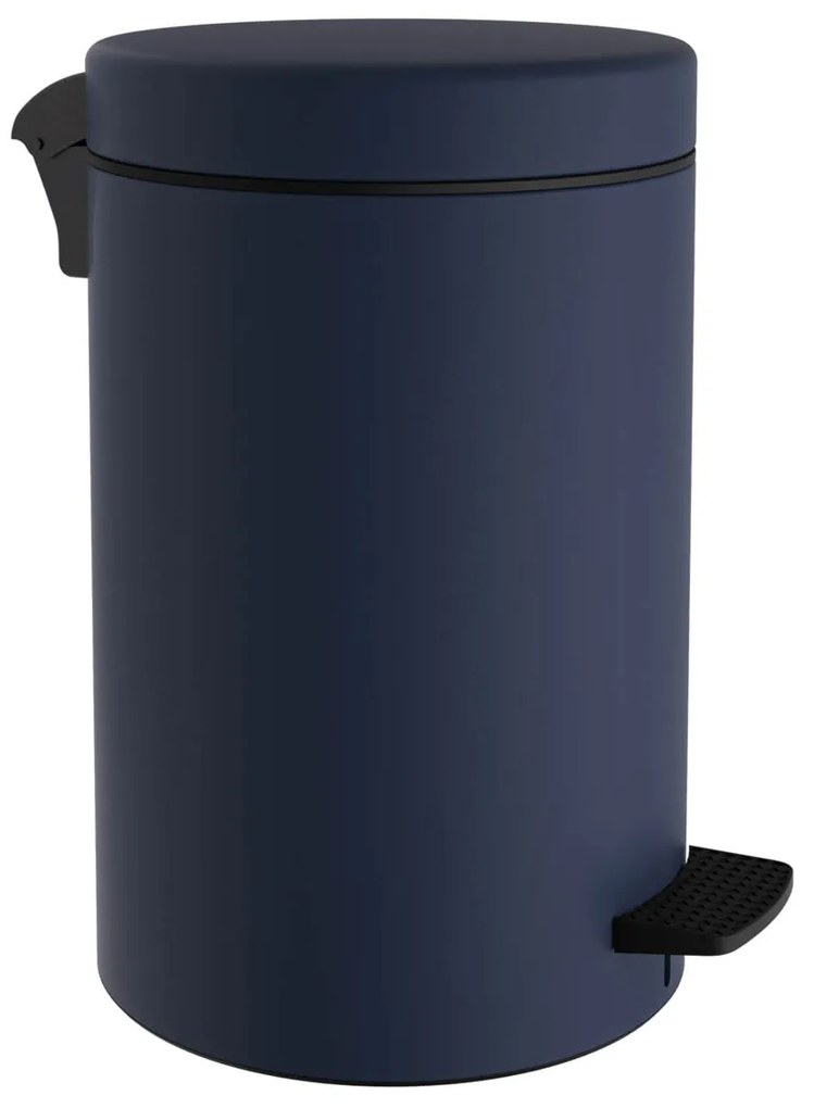 Κάδος Απορριμμάτων Μπάνιου (Φ25x40) Pam &amp; Co 12lt 12-090-203 Matt Navy Blue