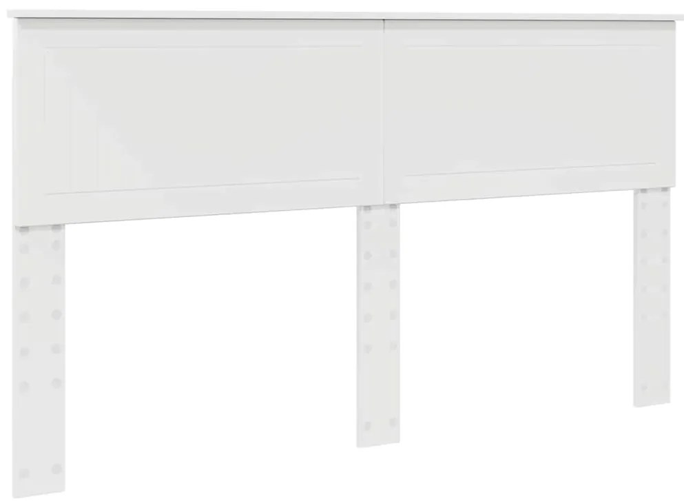 vidaXL Κεφαλάρι με κεφαλάρι Λαμπερό Λευκό 160 cm Επεξεργασμένο ξύλο