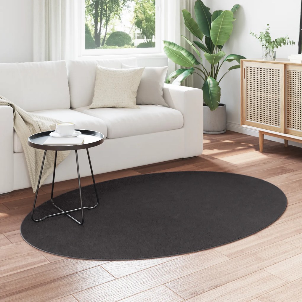 vidaXL Χαλί "HUARTE" Ανθρακί 120x170 εκ. Ωοειδές