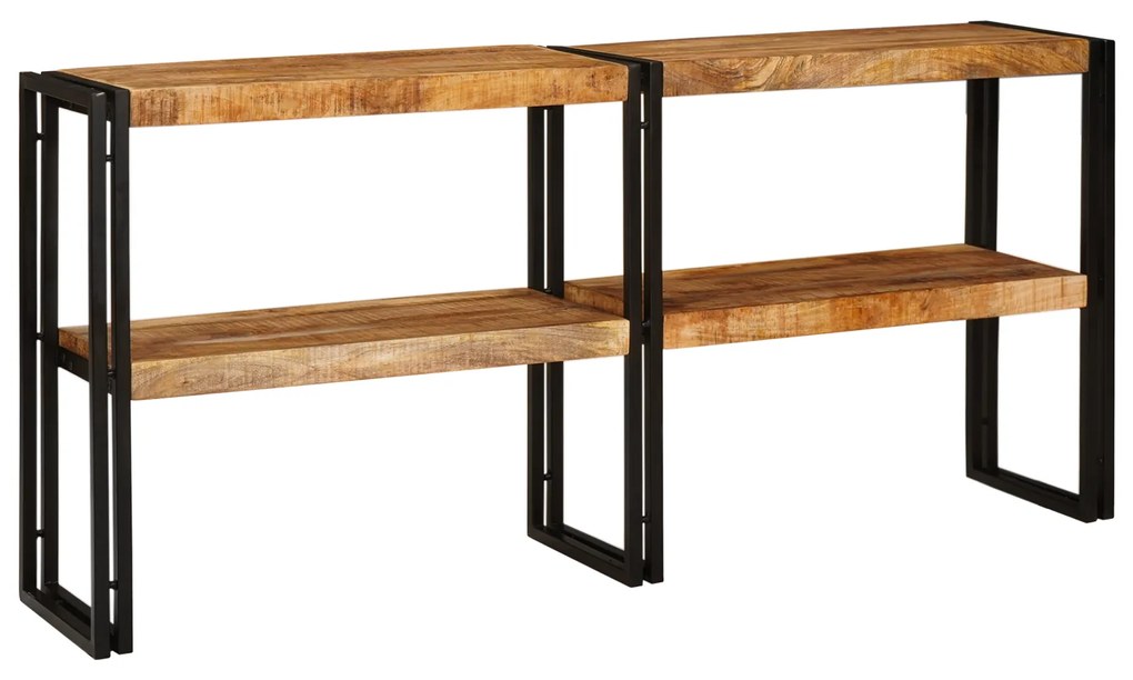 vidaXL Τραπέζι Κονσόλας 160x33x75 εκ Μασίφ Τραχύ Ξύλο Μάνγκο