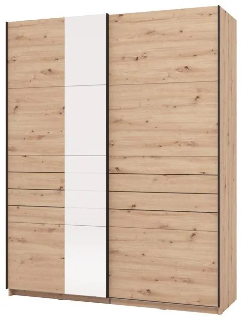 Ντουλάπα Συρόμενη VEYMONT 150 OG με Καθρέπτη Artisan oak 146x61x218εκ. 146x61x218 εκ.