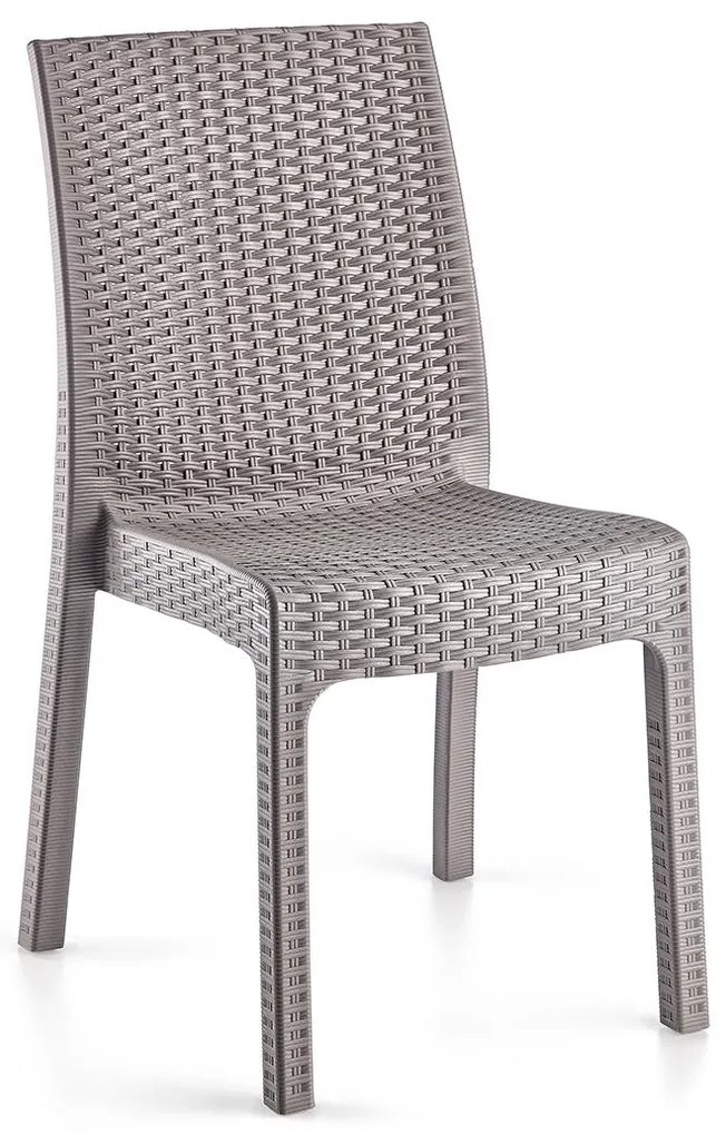 Καρέκλα κήπου Delux PP Rattan Γκρί 57x57x87 εκ. 2αδα 57x57x87 εκ.