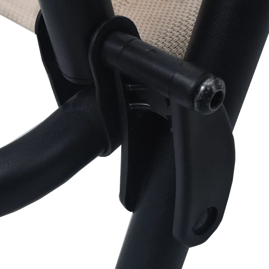 vidaXL Καρέκλες Κήπου Πτυσσόμενες 2 τεμ. Taupe από Textilene