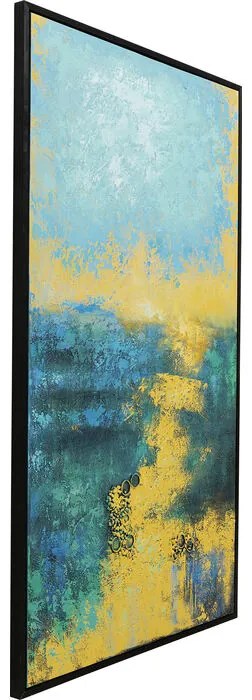 Πίνακας Αφηρημένη Τέχνη Jardin Μπλε Καμβάς Abstract 125x4,7x215,2 εκ. - Μπλε