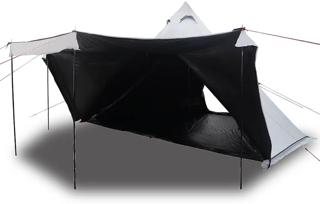 vidaXL Σκηνή Οικογενειακή Tipi 8 Ατ. Αδιάβροχη Λευκή Ύφασμα Συσκότισης