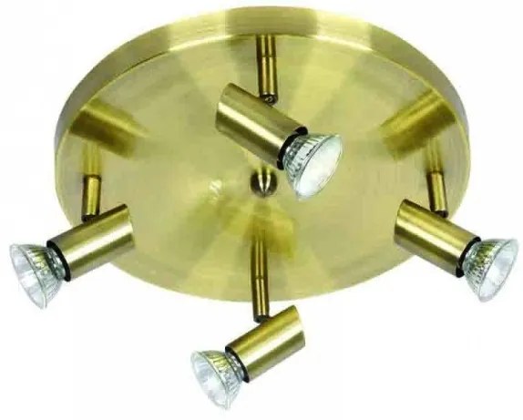 Σποτ Φωτιστικό Οροφής 4XGU10 μεταλλικό 9075-4Φ Inlight-9075-4Φ-Οξυντέ-Μπρονζέ 9075-4Φ-Οξυντέ