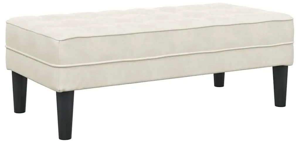 vidaXL Παγκάκι Κρεμ 113 x 57 x 39 εκ. Βελούδο