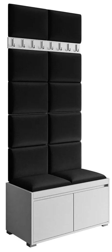 Σετ διαδρόμου Trenton 128, 207x85x34cm, 22 kg, Ταπισερί, Πλαστικοποιημένη μοριοσανίδα, Τοίχου, Εντοιχισμένη | Epipla1.gr