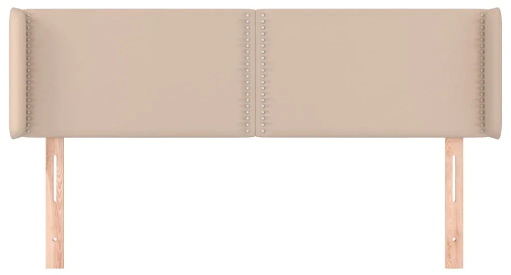 vidaXL Κεφαλάρι με Πτερύγια Καπουτσίνο 147x16x78/88εκ. Συνθετικό Δέρμα